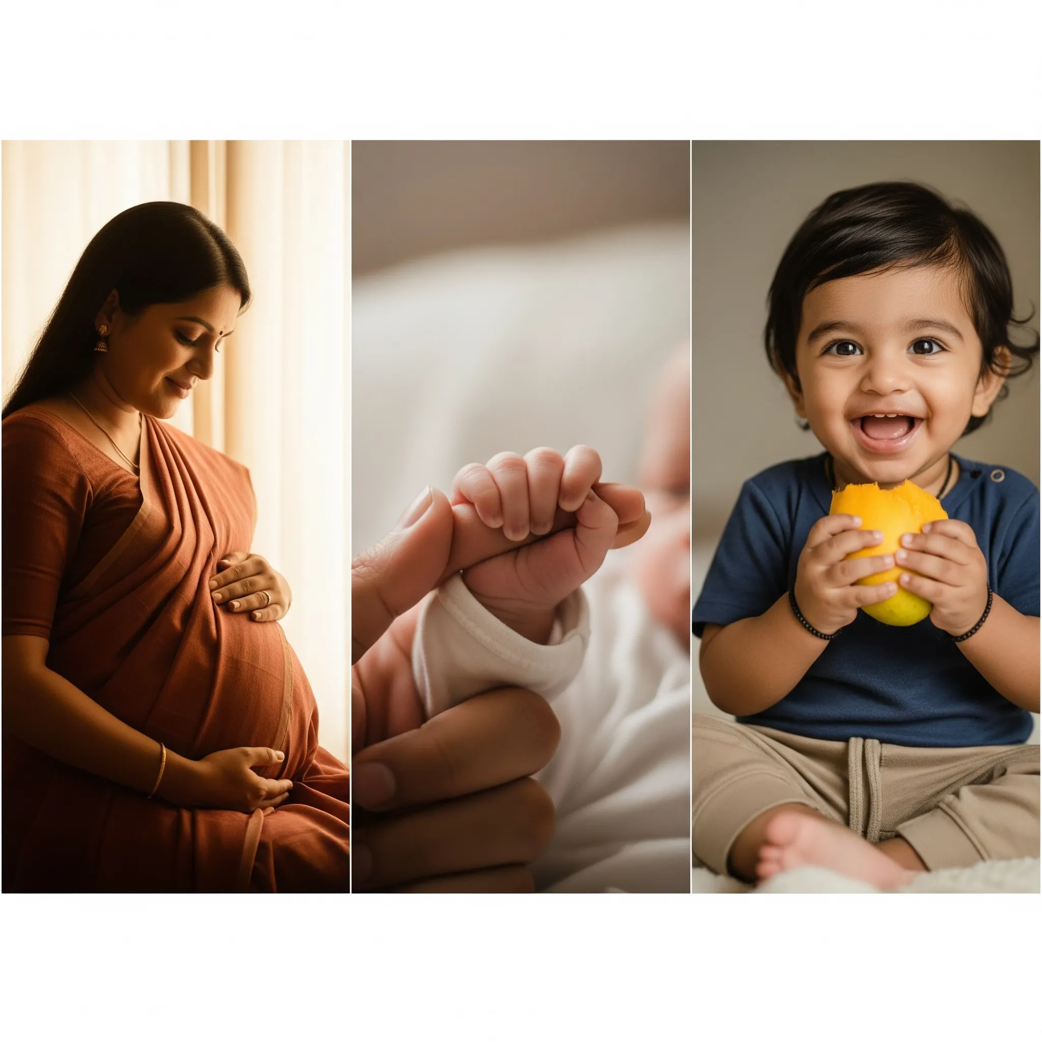Baby Eating Chickpeas Chana